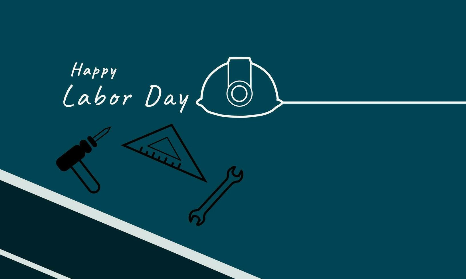 Labor day greeting celebration template design. Labor day background with tools shape. USA holiday vector illustration