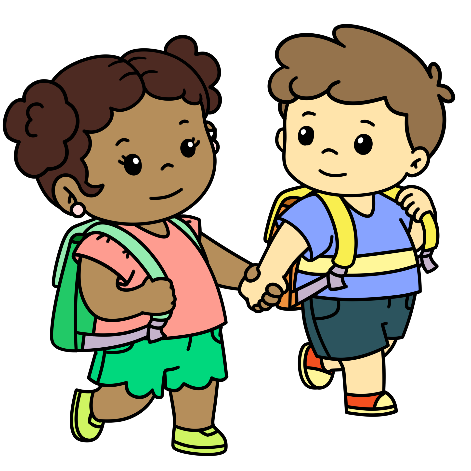 Cartoon Children Walking To School 28138393 PNG cartoon-children-walking-to-school-28138393-png