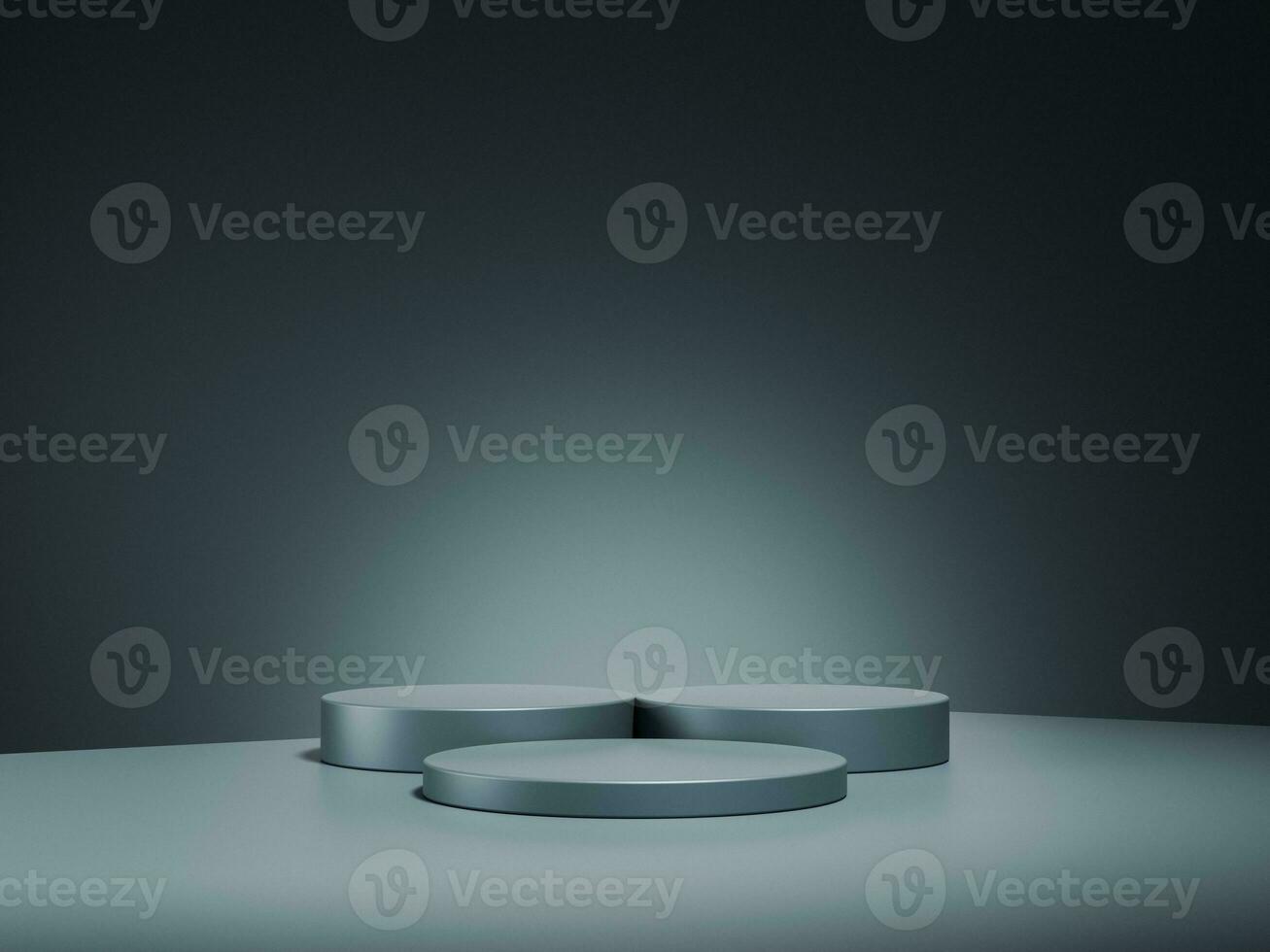 Minimal grey podium with gradient grey background for your product showcase.. photo