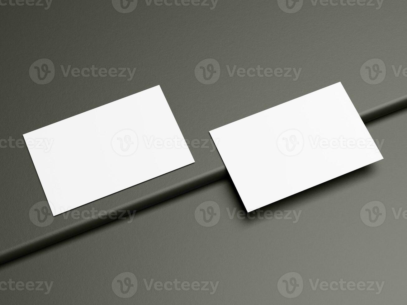 Business card on black background photo