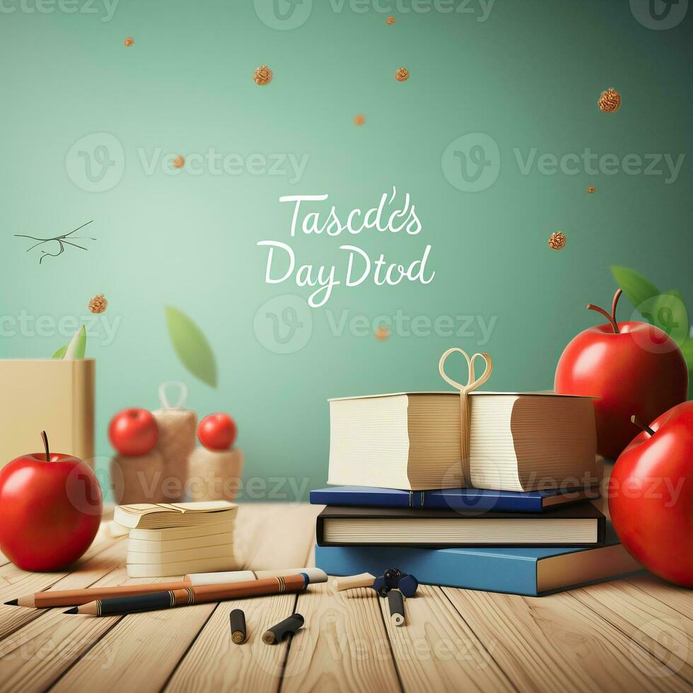Teachers Day background high quality ai generated image photo