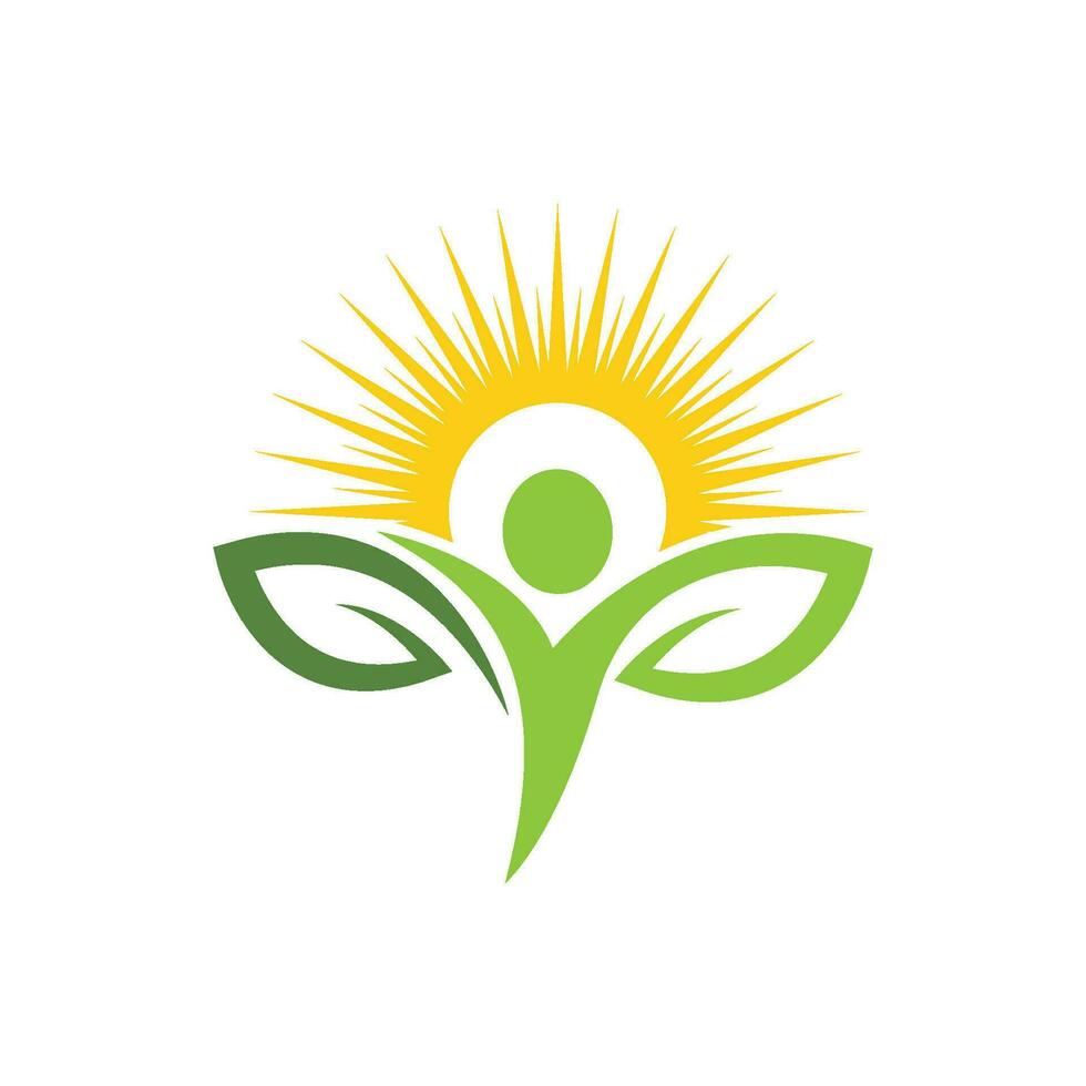 Human character logo sign vector