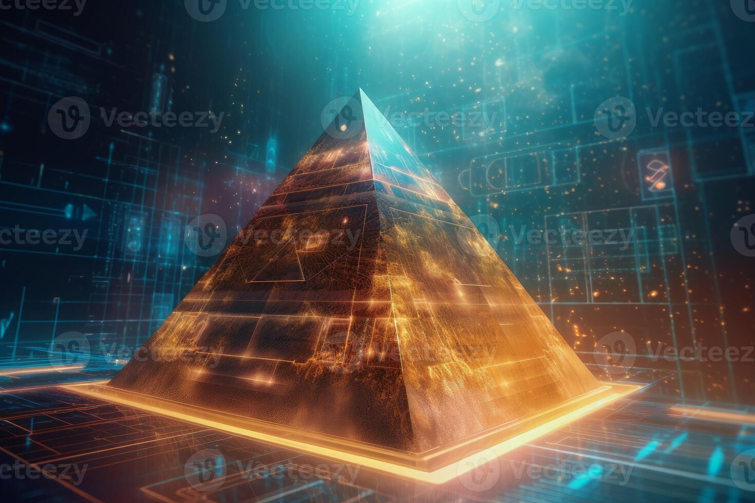 High tech pyramid energy. Generate Ai 28139314 Stock Photo at Vecteezy