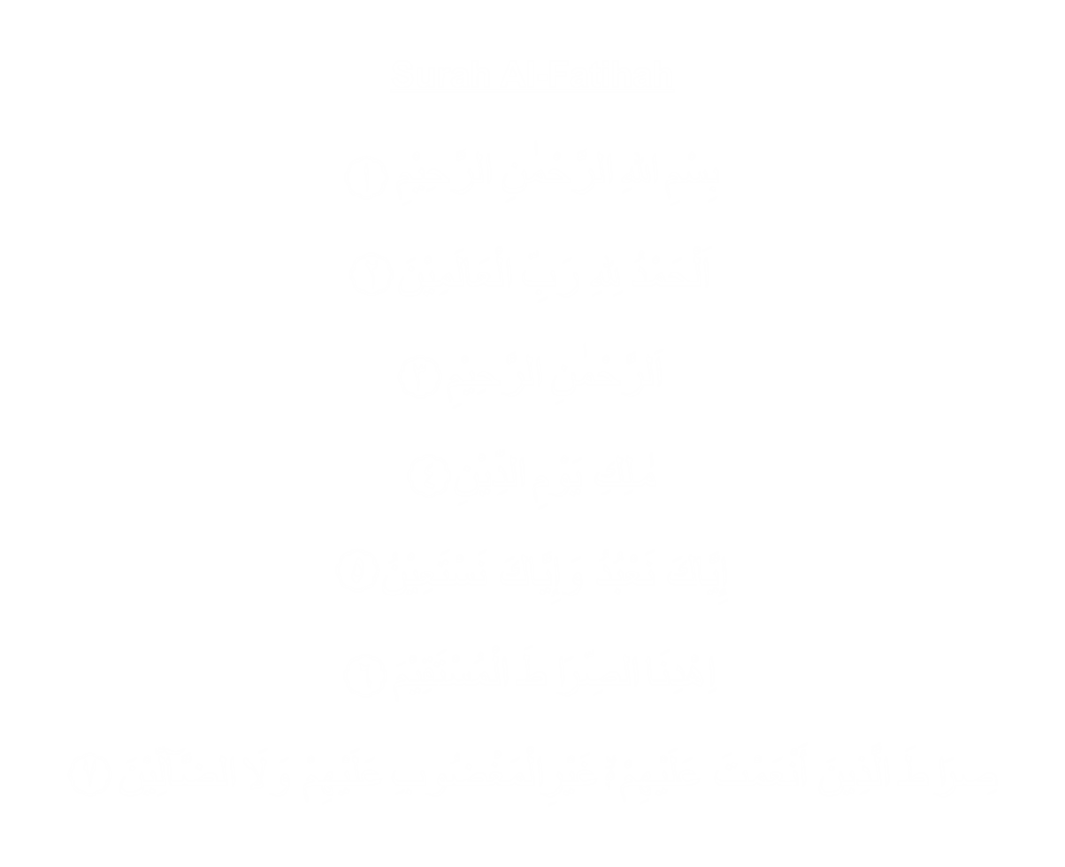 Al Fatiha or Al Fatihah, opening or opener, is the first surah of the Quran, 7 verses which are a prayer for guidance and mercy, recited in Muslim obligatory and voluntary prayers in the Sholat. png