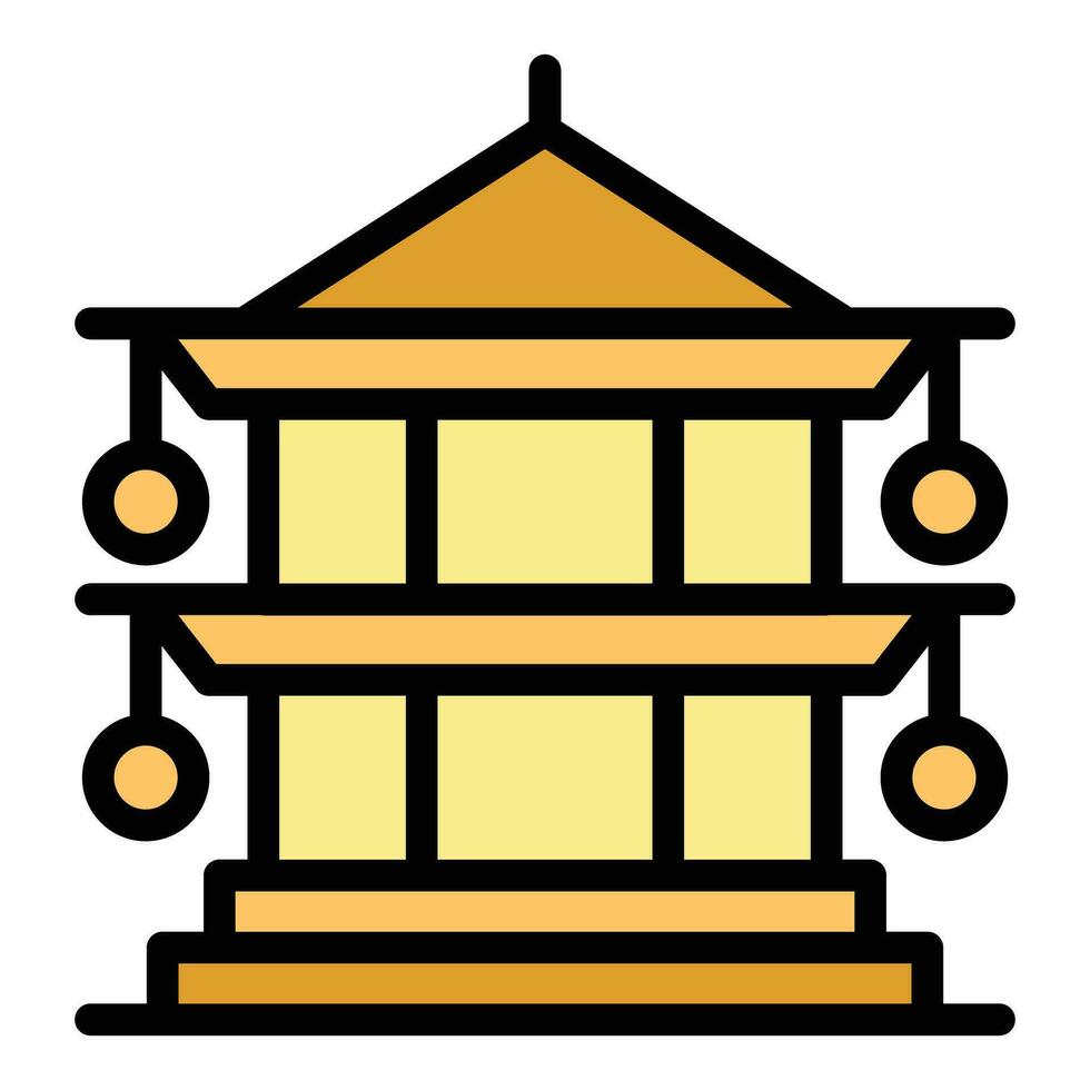 Tibet temple icon vector flat