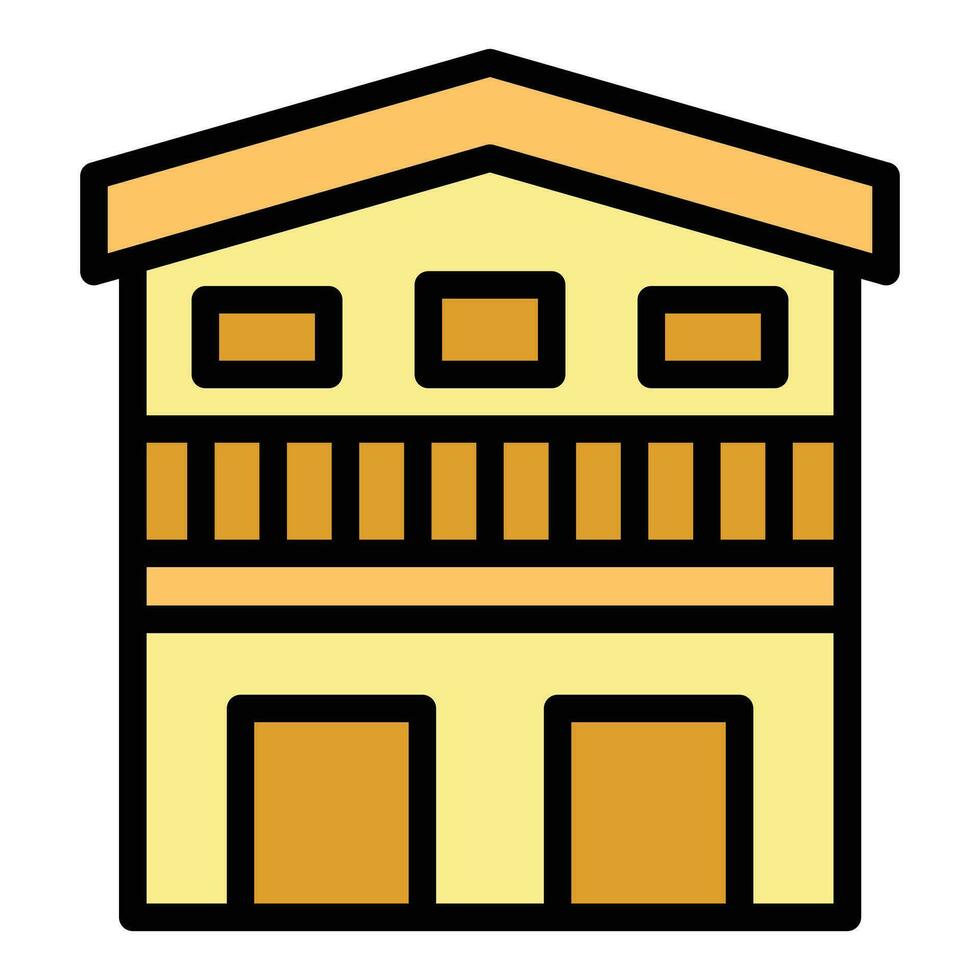 Casablanca tower house icon vector flat