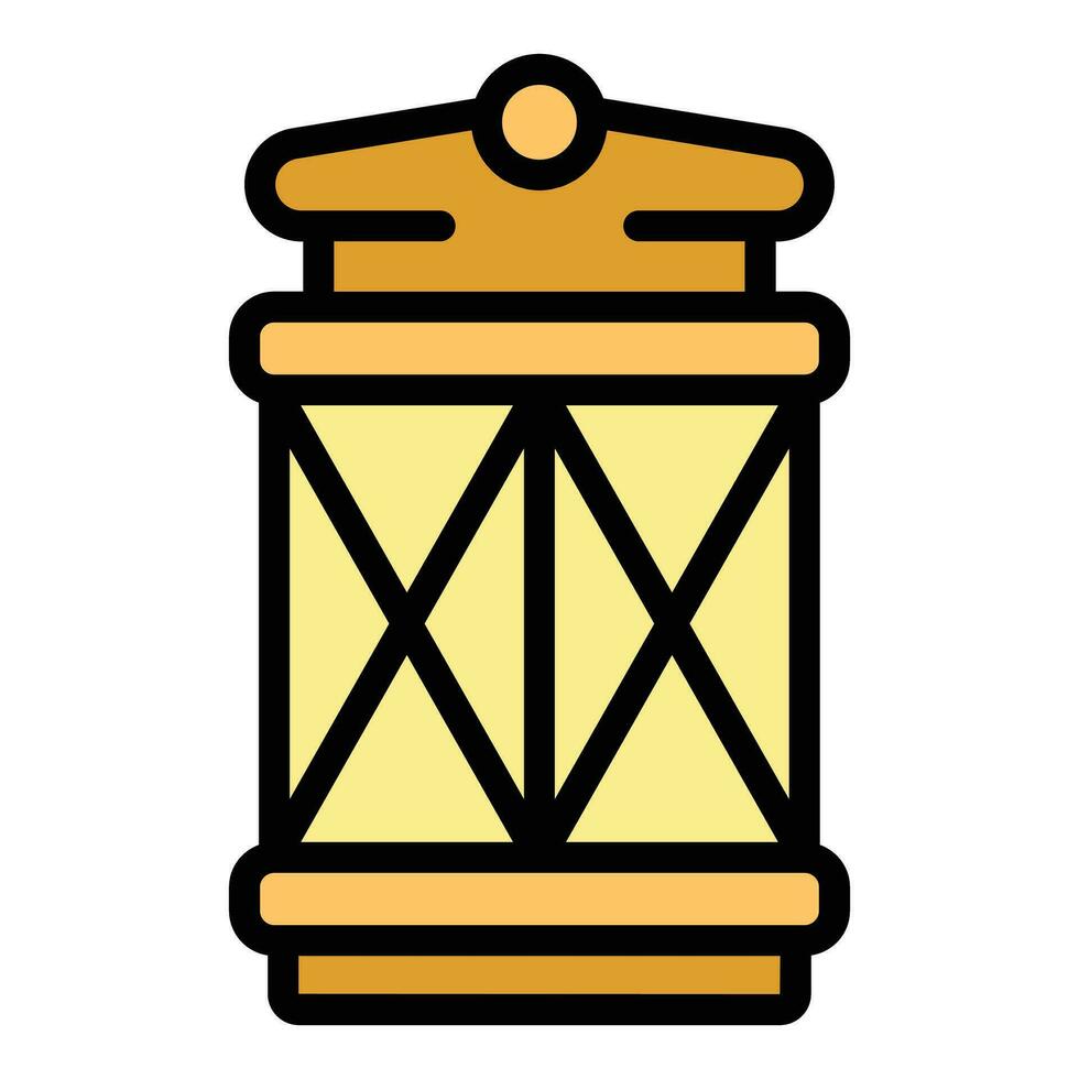 Morocco lamp icon vector flat