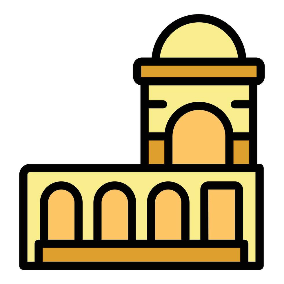 Rabat edificio icono vector plano