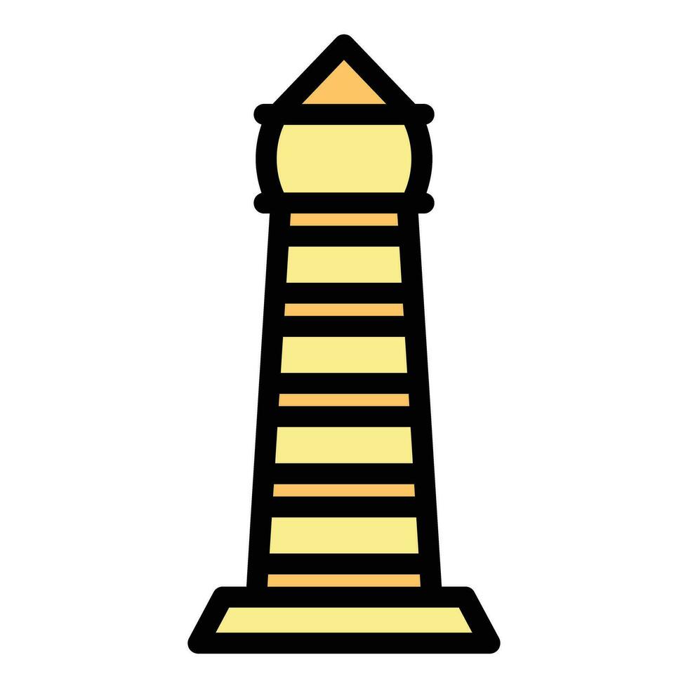 templo torre icono vector plano