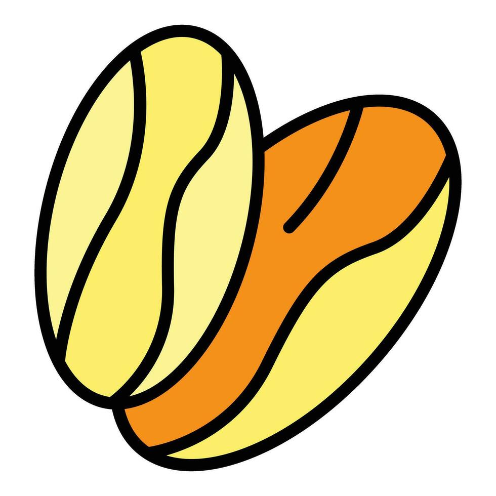 semilla Fruta icono vector plano