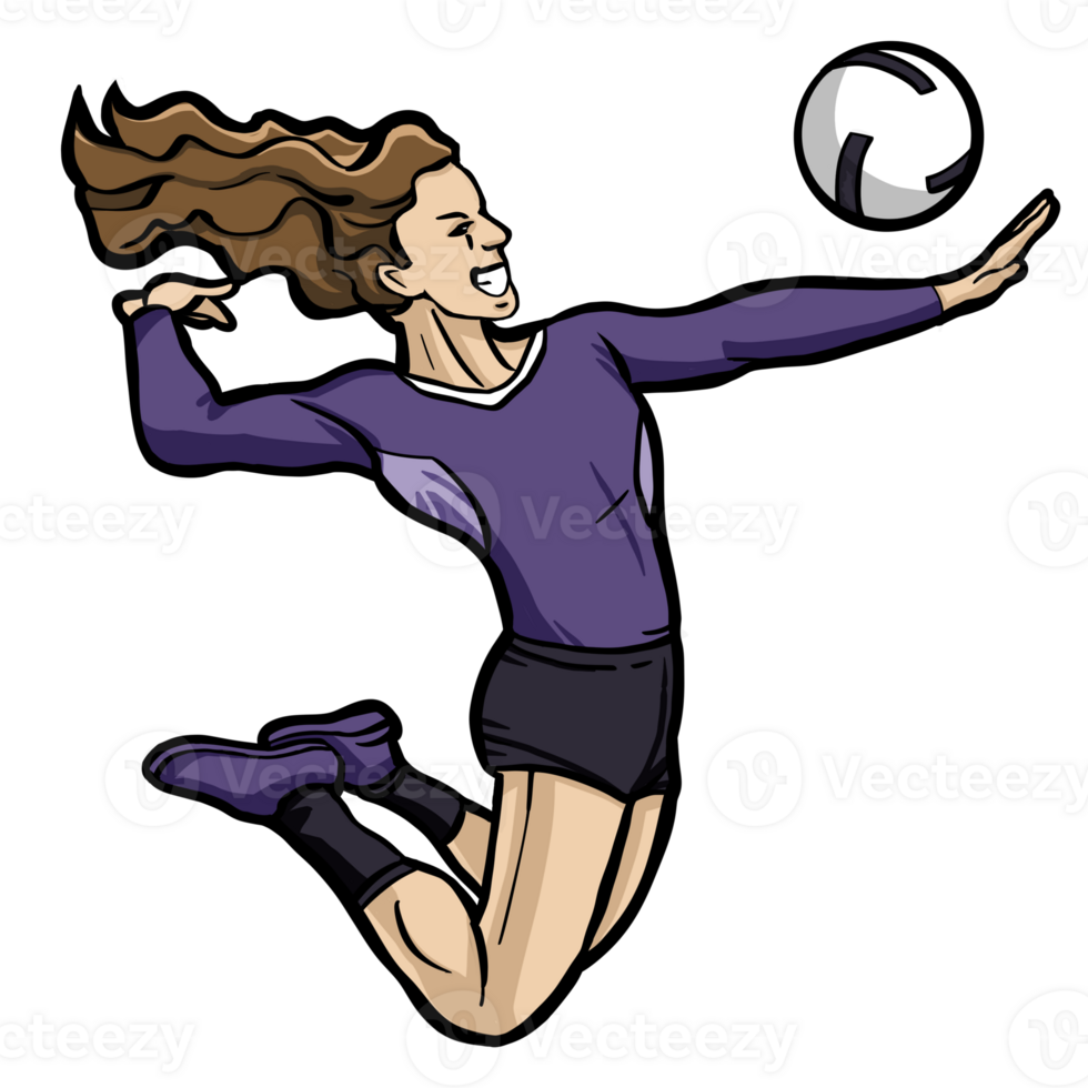 volleyball girl player action clipart 28140587 PNG