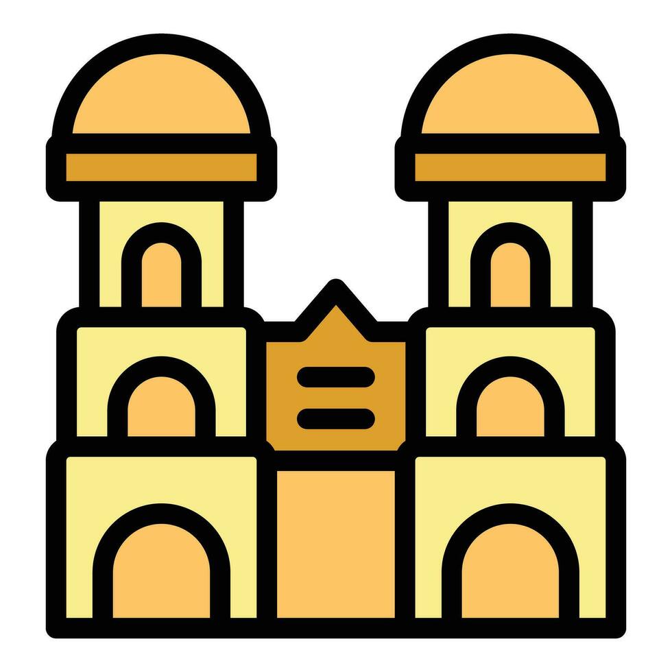 Munich building icon vector flat