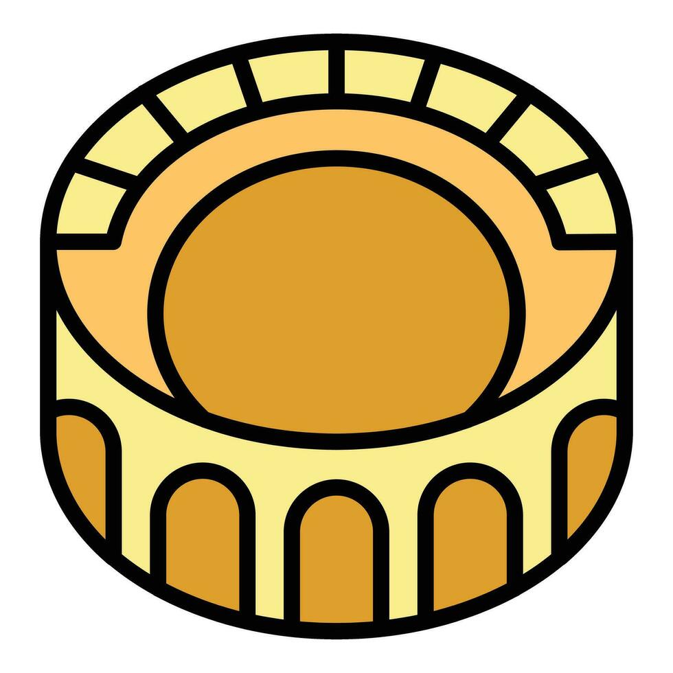Circle amphitheater icon vector flat