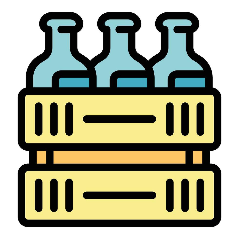 Beer box icon vector flat