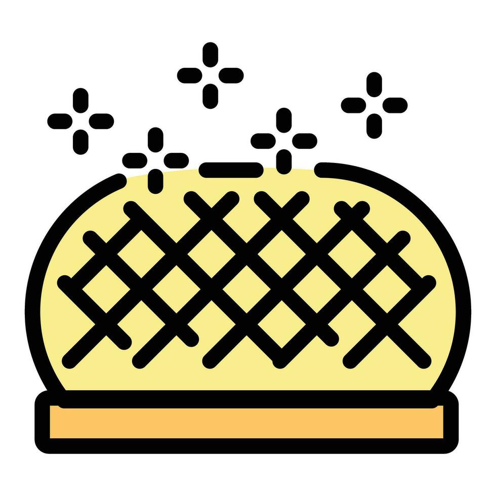 Clean bbq net icon vector flat