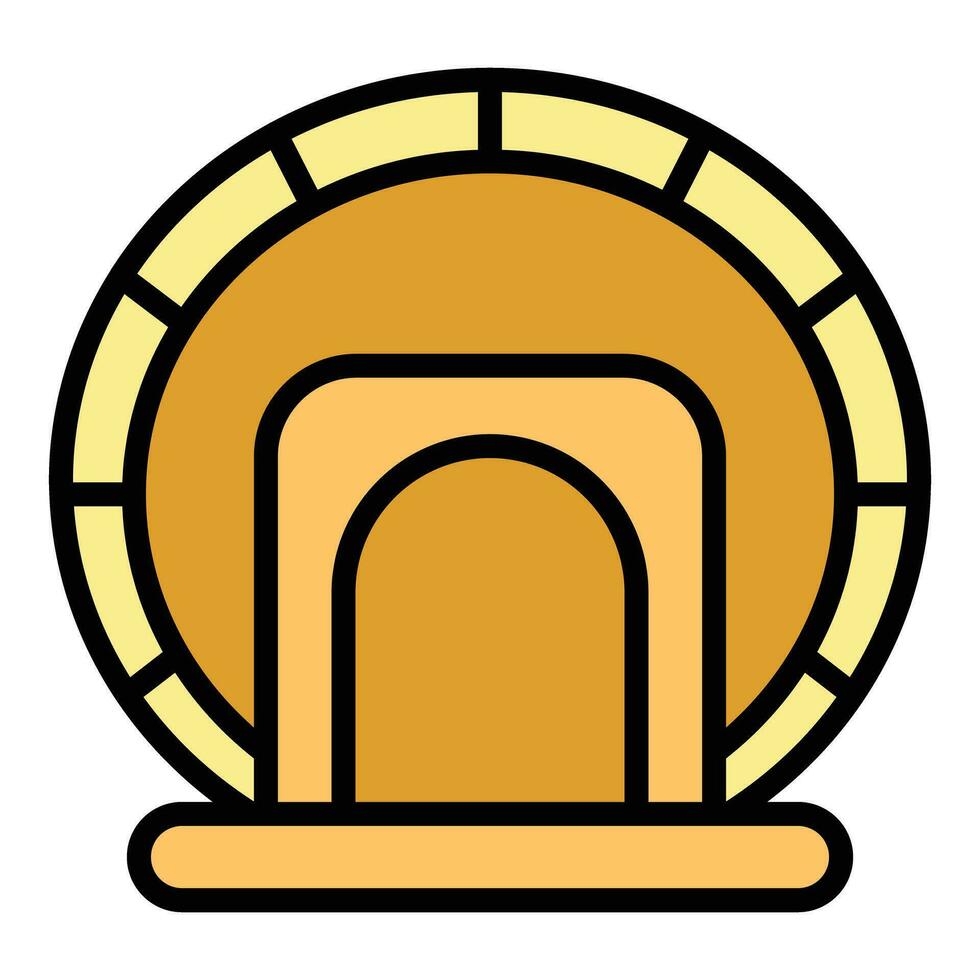Tourism amphitheater icon vector flat