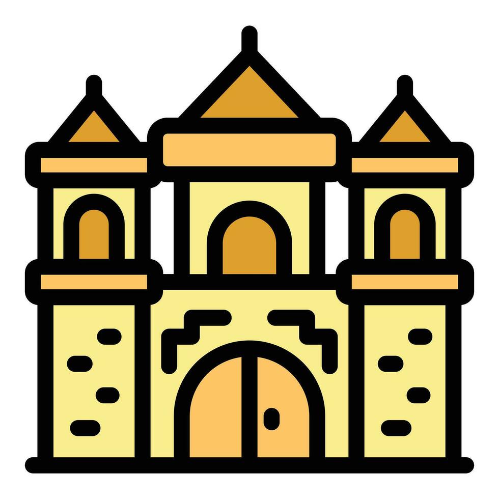 Montenegro castle icon vector flat