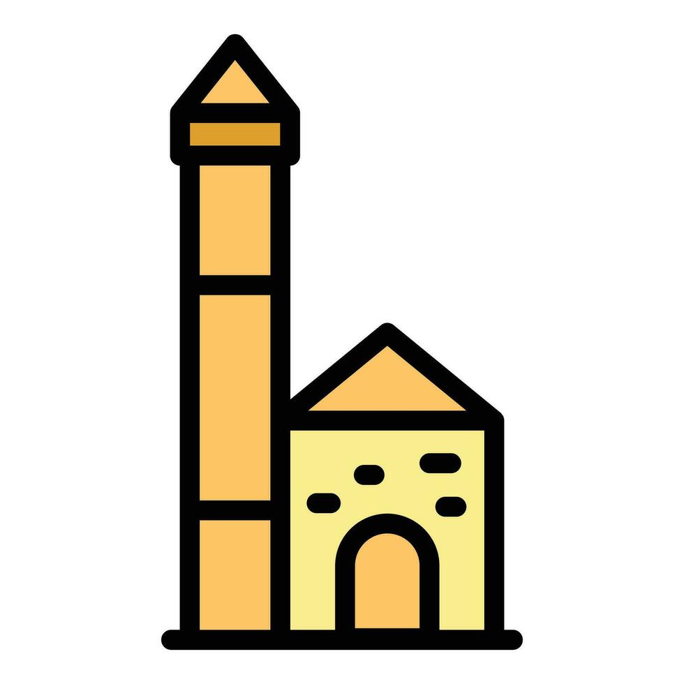 Travel building icon vector flat