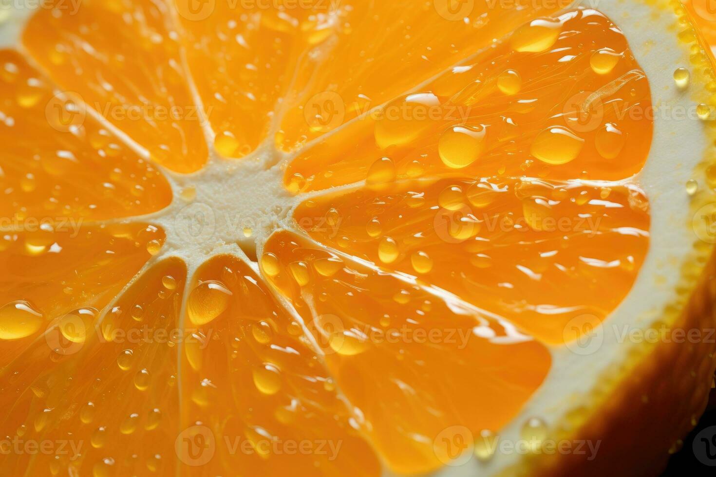Close-up of a thin slice of an orange photo