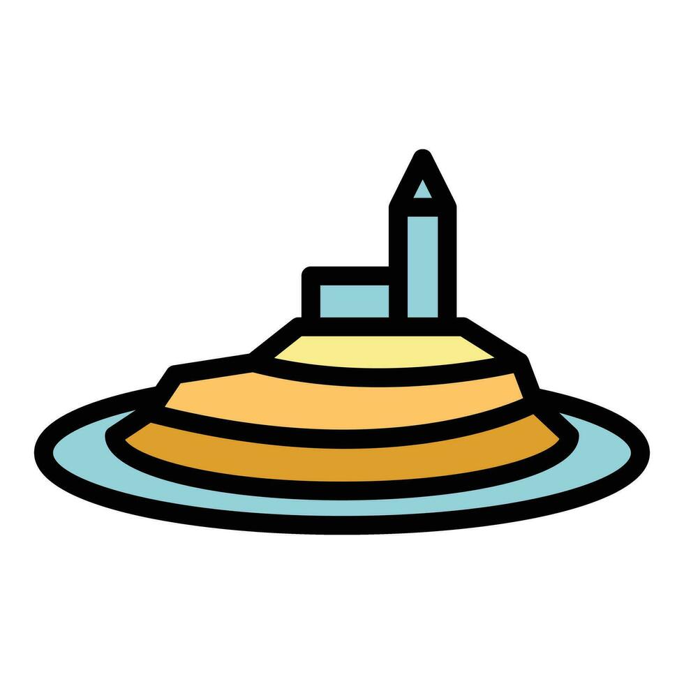 Montenegro landmark icon vector flat