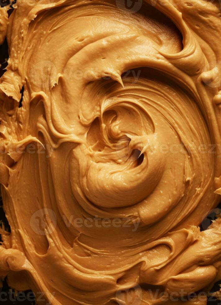 Sample close-up top view of caramelized peanut butter photo