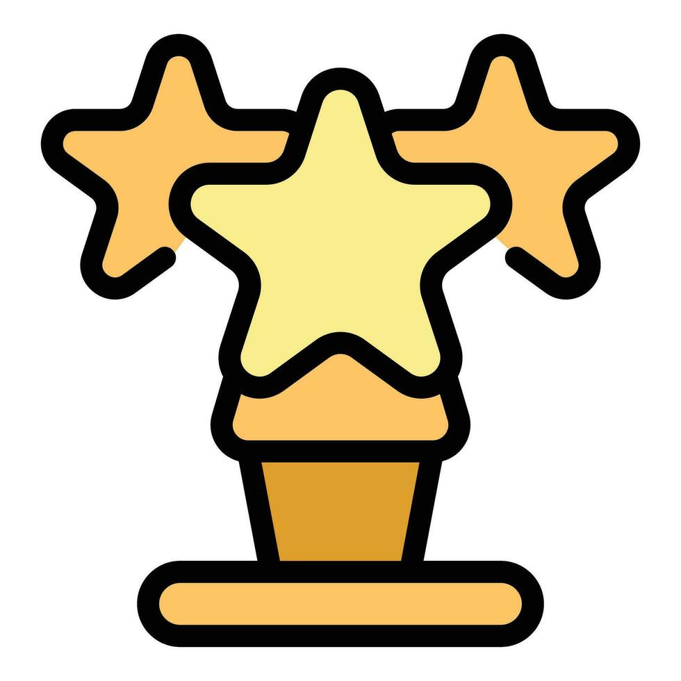 Star cup icon vector flat