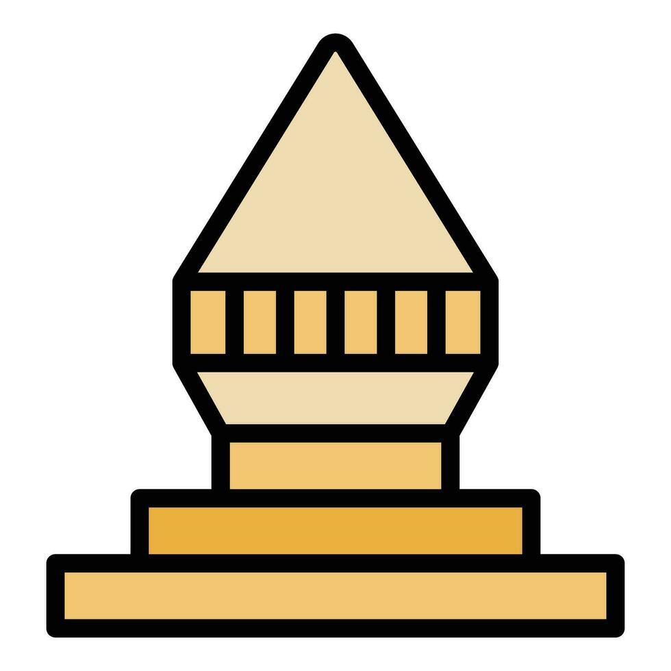 Sky monument icon vector flat