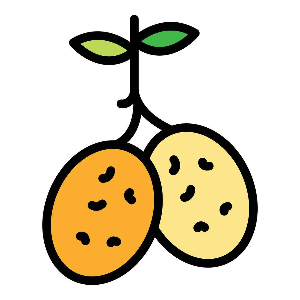 Potato plant icon vector flat