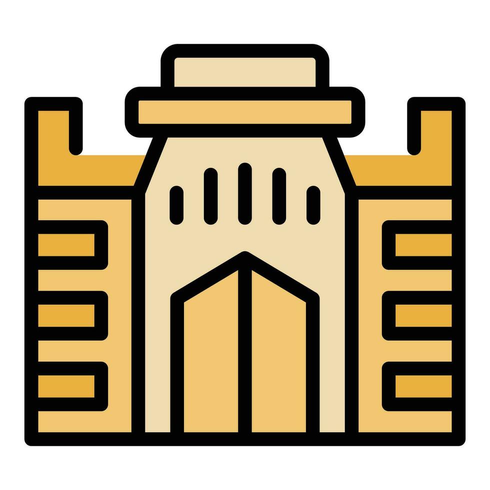 Landmark building icon vector flat