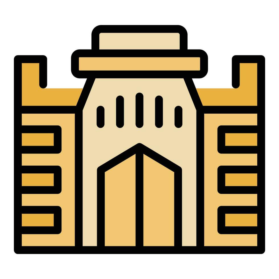 Landmark building icon vector flat