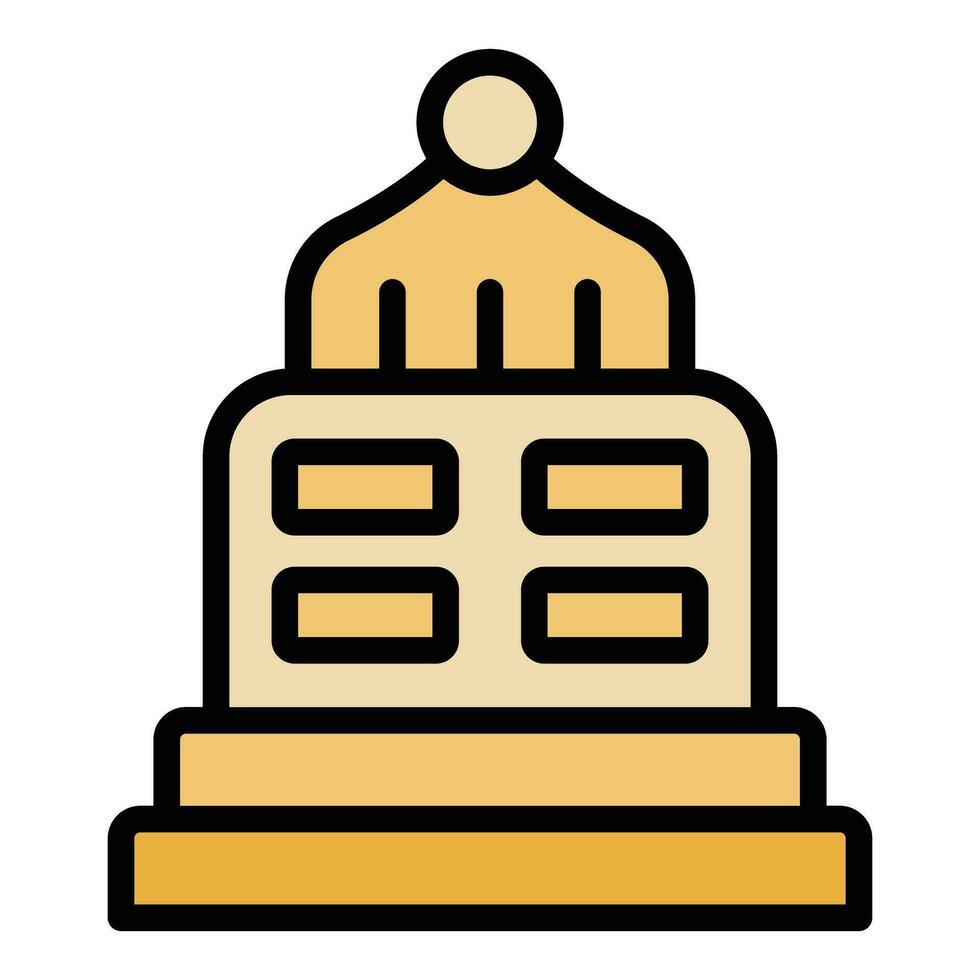 Monument icon vector flat