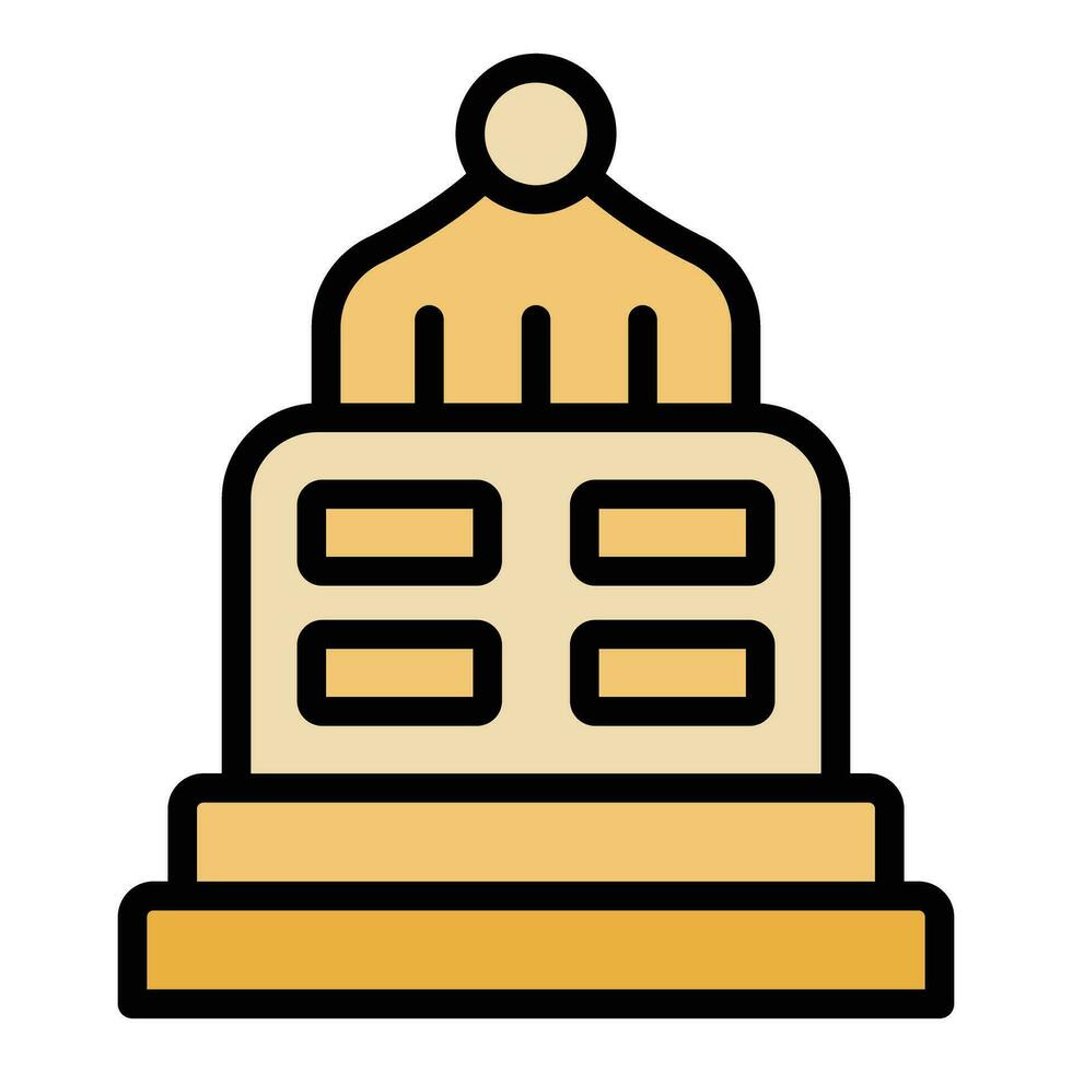 Monument icon vector flat