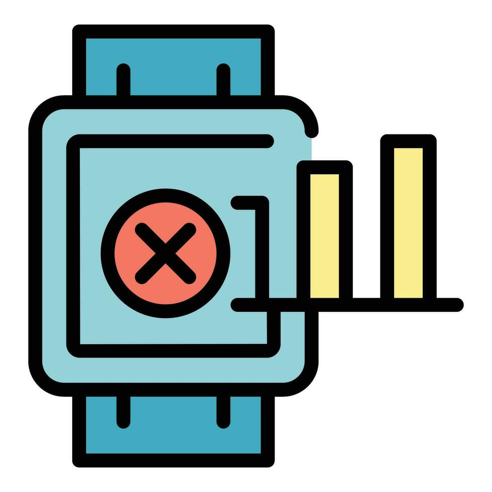 Smartwatch lost connection icon vector flat