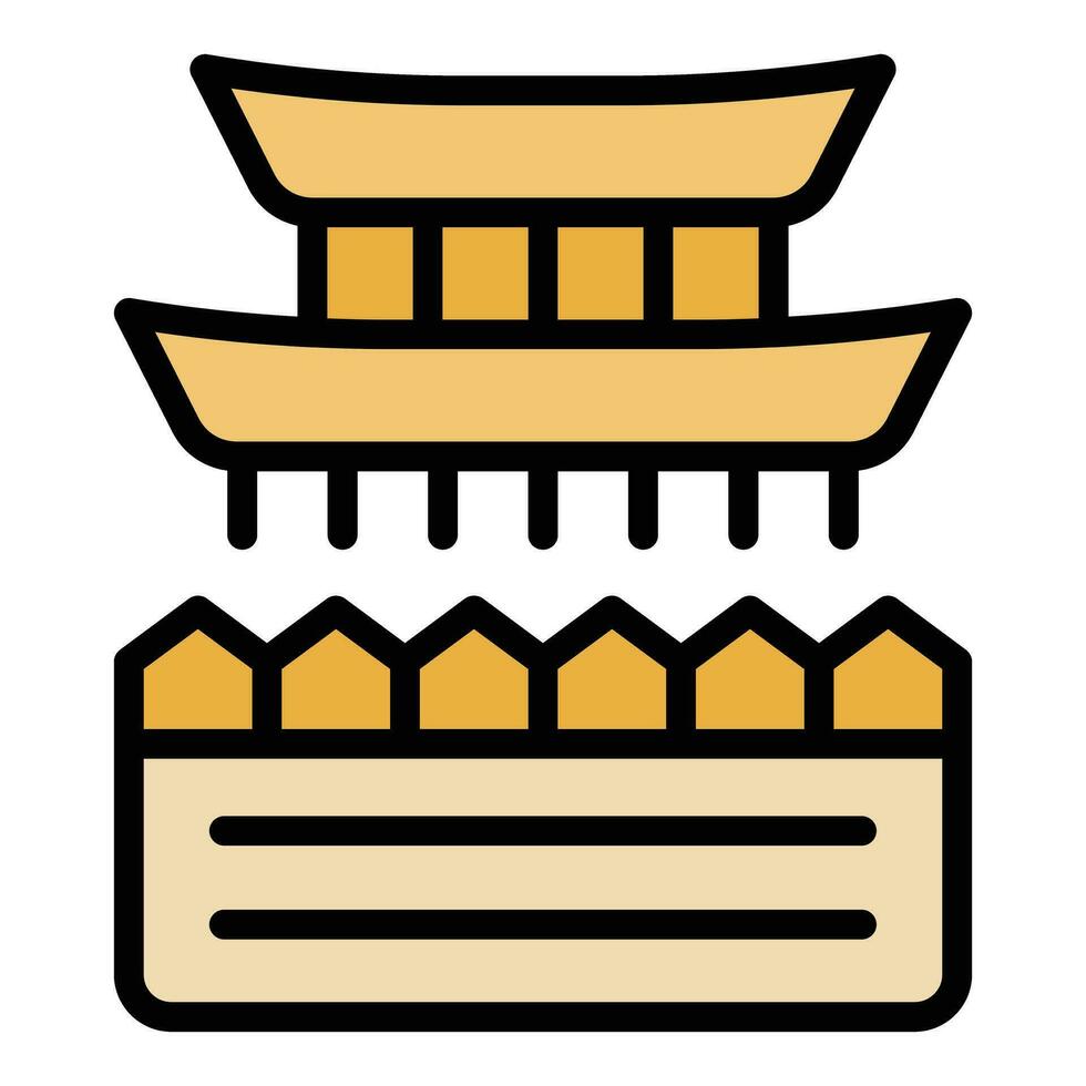 Roof building icon vector flat