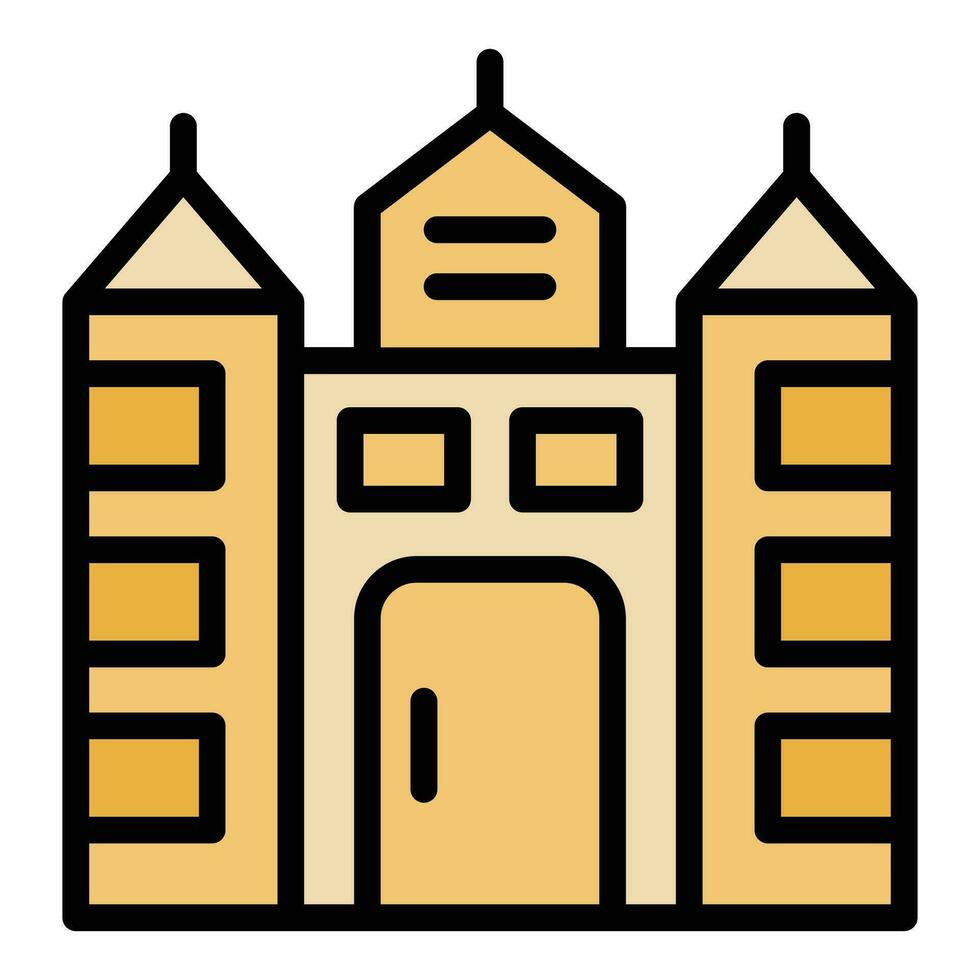 Myanmar building icon vector flat