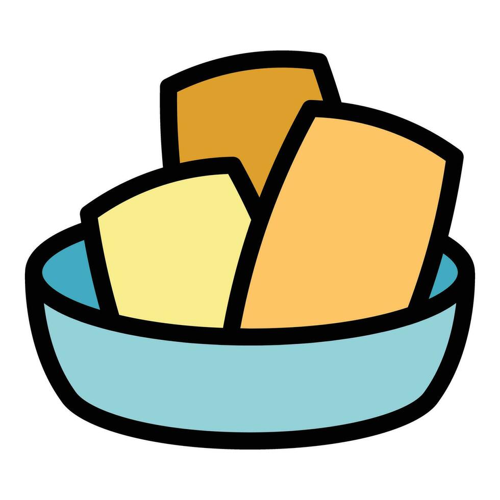 frito producto icono vector plano