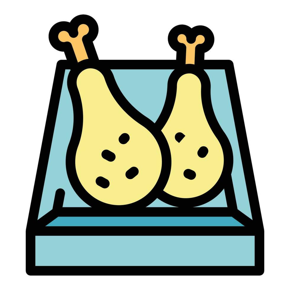 Tasty chicken icon vector flat