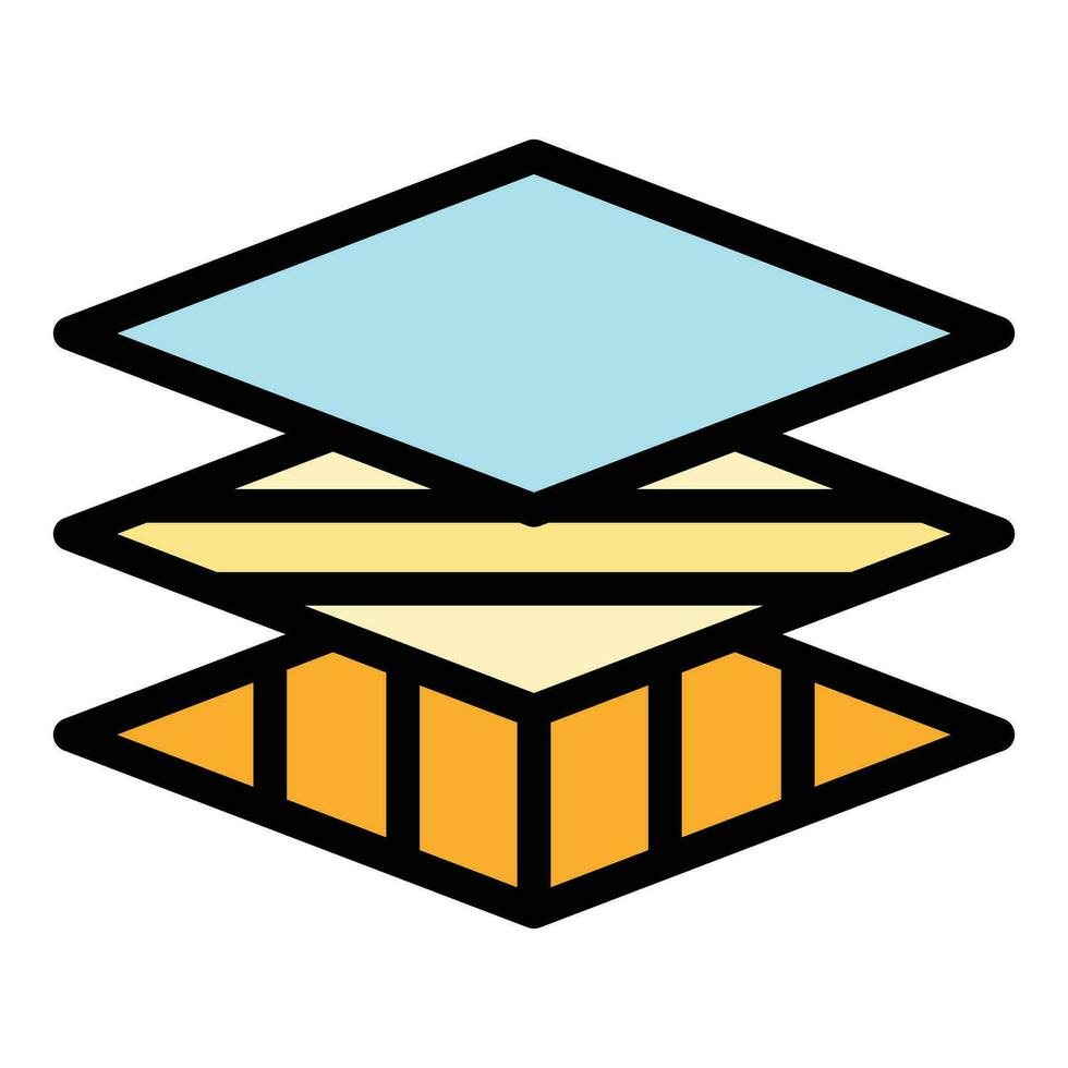 Roof layer icon vector flat