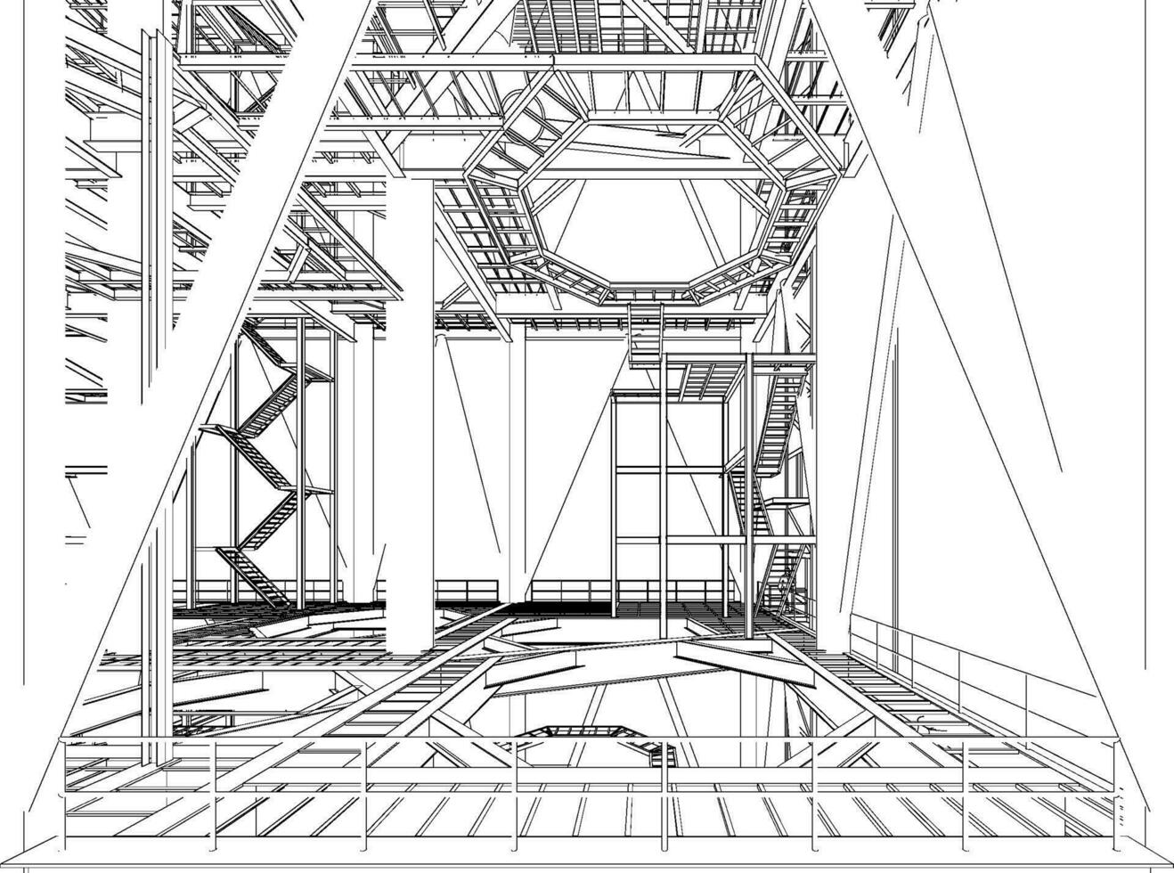 3d ilustración de industrial edificio vector