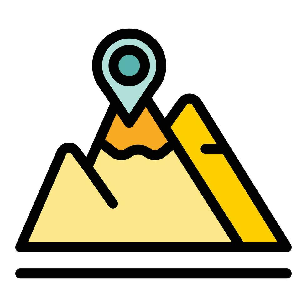 Mountain glamping icon vector flat