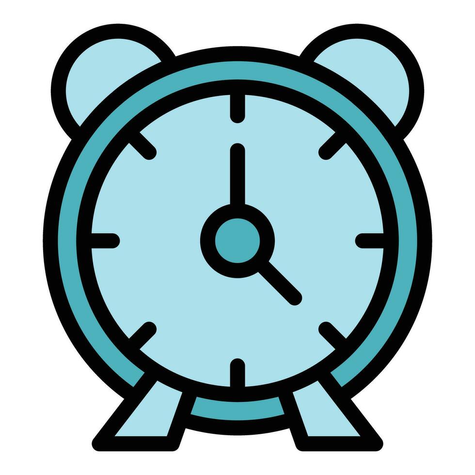 Alarm clock icon vector flat