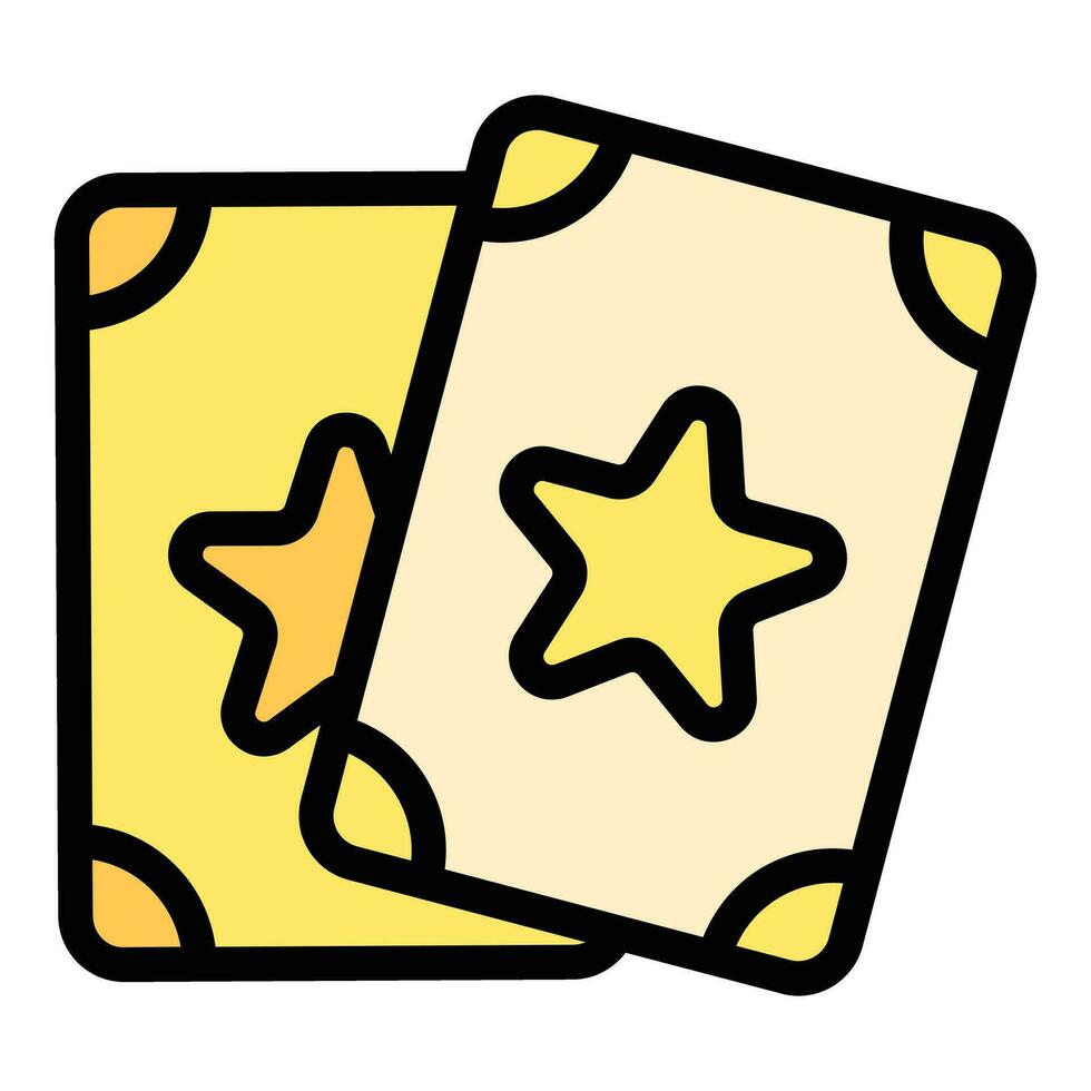 Magic cards icon vector flat