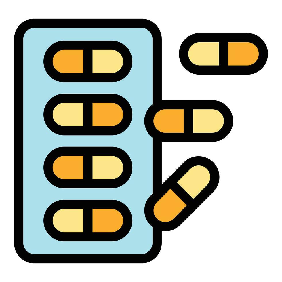 Sleeping pills icon vector flat