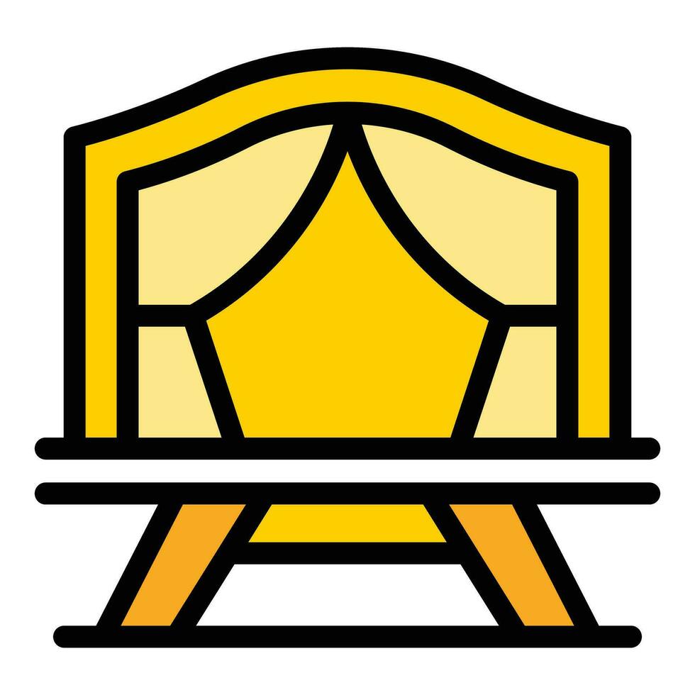 Rv tent icon vector flat