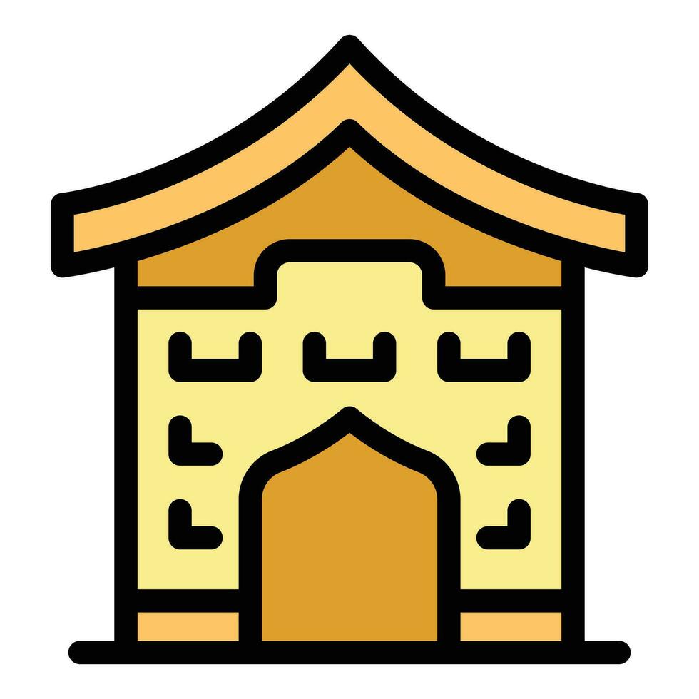 Travel kyoto icon vector flat