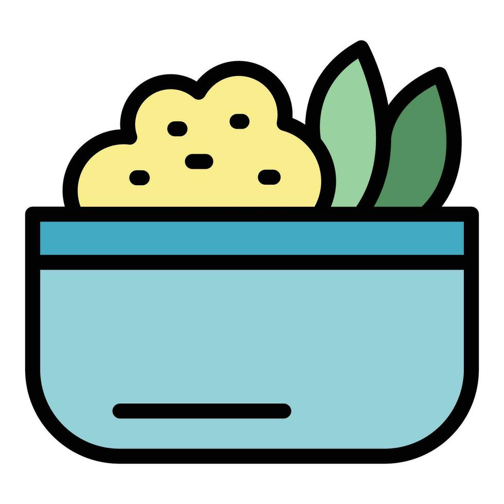 Hot meal icon vector flat