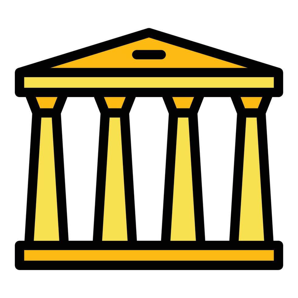 columna templo icono vector plano