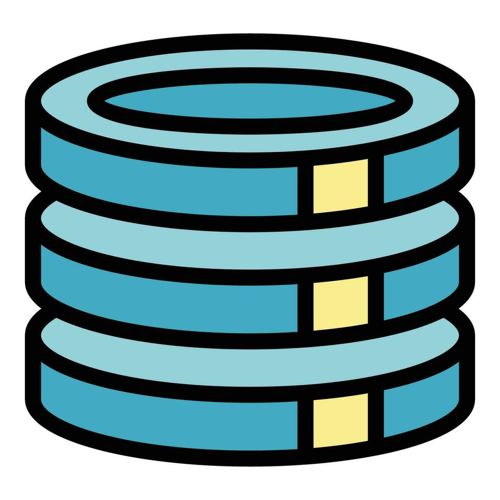 Server software icon vector flat