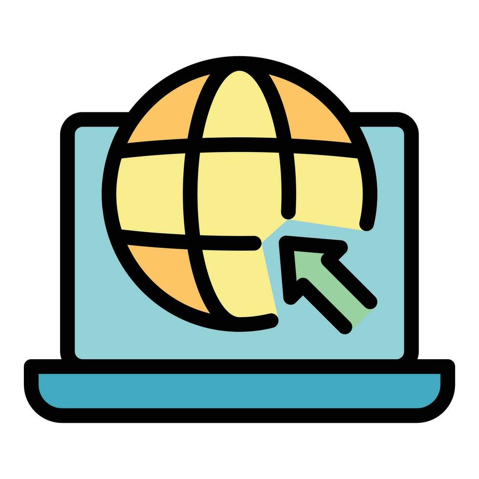 Web surf code icon vector flat