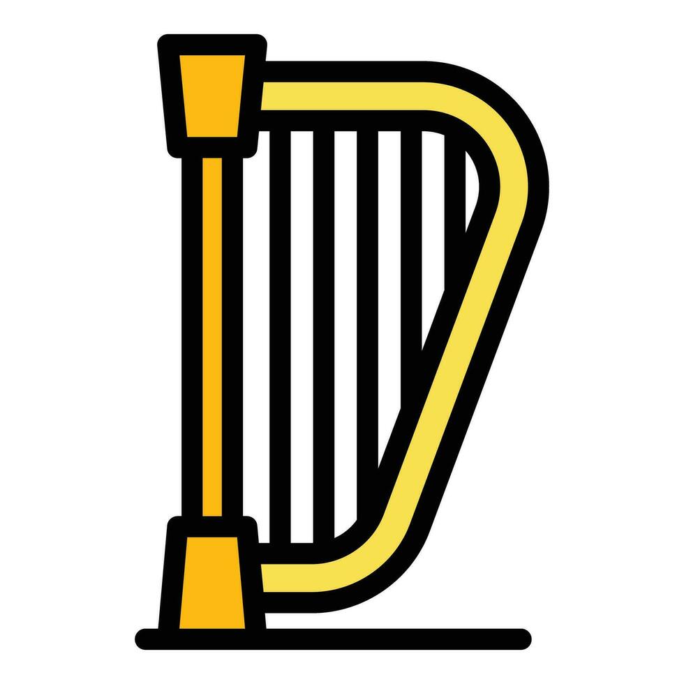 Athens harp icon vector flat